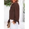 imagePRETTYGARDEN Lace Long Sleeve Tops for Women Eyelet Blouses Dressy Casual Hollow Out Button Down Shirts Spring Fashion 2025Coffee