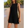 imagePRETTYGARDEN Womens Crochet Coverups 2025 Summer Sleeveless Knit Beach Vacation Resort Bathing Suit Swimwear Cover Up DressBlack