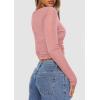 imagePRETTYGARDEN Womens Long Sleeve Sheer Crop Tops Boat Neck See Through Cover Up with Spaghetti Strap Camisole 2 Piece BlousesDusty Pink