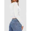 imagePRETTYGARDEN Womens Long Sleeve Sheer Crop Tops Boat Neck See Through Cover Up with Spaghetti Strap Camisole 2 Piece BlousesWhite