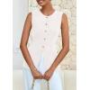 imagePRETTYGARDEN Womens Sleeveless Blazer Vest Summer 2025 Trendy Button Down Business Suit Vest Tops Outerwear WaistcoatWhite