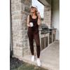 imagePRETTYGARDEN Womens Two Piece Outfit Sets Casual Summer Sleeveless Crewneck Tops and Sweatpants Active Tracksuit Lounge WearBrown