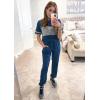 imagePRETTYGARDEN Womens Two Piece Lounge Sets 2025 Spring Summer Jogger Pants Vacation Outfits Travel Airplane Matching ClothesStriped Bright Blue