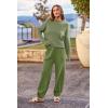 imagePRETTYGARDEN Womens Winter 2 Piece Sweater Set Casual Pullover Top High Waisted Sweatpants Tracksuit Lounge OutfitsGrass Green