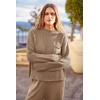 imagePRETTYGARDEN Womens Winter 2 Piece Sweater Set Casual Pullover Top High Waisted Sweatpants Tracksuit Lounge OutfitsKhaki