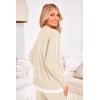 imagePRETTYGARDEN Womens Winter Two Piece Matching Sweater Lounge Sets Knit Long Sleeve Pullover Tops Wide Leg Pants TracksuitsBeige