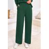 imagePRETTYGARDEN Womens Winter Two Piece Matching Sweater Lounge Sets Knit Long Sleeve Pullover Tops Wide Leg Pants TracksuitsDark Green
