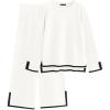 imagePRETTYGARDEN Womens 2 Piece Knit Sweater Set Casual Long Sleeve Pullover Wide Leg Pants Sweatsuit Tracksuit OutfitWhite