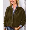 imagePRETTYGARDEN Womens Knit Cardigan Sweaters Casual Long Sleeve Open Front Button Up Ribbed Fall Spring Sweater JacketsArmy Green