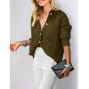 imagePRETTYGARDEN Womens Knit Cardigan Sweaters Casual Long Sleeve Open Front Button Up Ribbed Fall Spring Sweater JacketsArmy Green