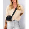imagePRETTYGARDEN Womens Knit Cardigan Sweaters Casual Long Sleeve Open Front Button Up Ribbed Fall Spring Sweater JacketsBeige