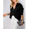 imagePRETTYGARDEN Womens Knit Cardigan Sweaters Casual Long Sleeve Open Front Button Up Ribbed Fall Spring Sweater JacketsBlack