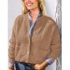 imagePRETTYGARDEN Womens Knit Cardigan Sweaters Casual Long Sleeve Open Front Button Up Ribbed Fall Spring Sweater JacketsCamel