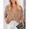 imagePRETTYGARDEN Womens Knit Cardigan Sweaters Casual Long Sleeve Open Front Button Up Ribbed Fall Spring Sweater JacketsCamel