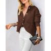 imagePRETTYGARDEN Womens Knit Cardigan Sweaters Casual Long Sleeve Open Front Button Up Ribbed Fall Spring Sweater JacketsCoffee
