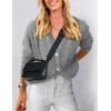 imagePRETTYGARDEN Womens Knit Cardigan Sweaters Casual Long Sleeve Open Front Button Up Ribbed Fall Spring Sweater JacketsGrey