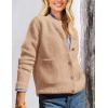 imagePRETTYGARDEN Womens Knit Cardigan Sweaters Casual Long Sleeve Open Front Button Up Ribbed Fall Spring Sweater JacketsKhaki