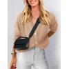 imagePRETTYGARDEN Womens Knit Cardigan Sweaters Casual Long Sleeve Open Front Button Up Ribbed Fall Spring Sweater JacketsKhaki