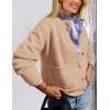 imagePRETTYGARDEN Womens Knit Cardigan Sweaters Casual Long Sleeve Open Front Button Up Ribbed Fall Spring Sweater JacketsKhaki