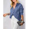 imagePRETTYGARDEN Womens Knit Cardigan Sweaters Casual Long Sleeve Open Front Button Up Ribbed Fall Spring Sweater JacketsMist Blue