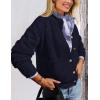 imagePRETTYGARDEN Womens Knit Cardigan Sweaters Casual Long Sleeve Open Front Button Up Ribbed Fall Spring Sweater JacketsNavy
