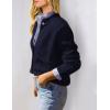 imagePRETTYGARDEN Womens Knit Cardigan Sweaters Casual Long Sleeve Open Front Button Up Ribbed Fall Spring Sweater JacketsNavy