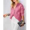 imagePRETTYGARDEN Womens Knit Cardigan Sweaters Casual Long Sleeve Open Front Button Up Ribbed Fall Spring Sweater JacketsRose Red
