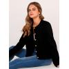 imagePRETTYGARDEN Womens Winter Cardigan Sweaters Button Down Open Front Long Sleeve Knit Cardigans Shirt Trendy OuterwearBlack