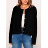 imagePRETTYGARDEN Womens Winter Cardigan Sweaters Button Down Open Front Long Sleeve Knit Cardigans Shirt Trendy OuterwearBlack