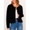 imagePRETTYGARDEN Womens Winter Cardigan Sweaters Button Down Open Front Long Sleeve Knit Cardigans Shirt Trendy OuterwearBlack