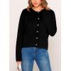 imagePRETTYGARDEN Womens Winter Cardigan Sweaters Button Down Open Front Long Sleeve Knit Cardigans Shirt Trendy OuterwearBlack