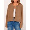 imagePRETTYGARDEN Womens Winter Cardigan Sweaters Button Down Open Front Long Sleeve Knit Cardigans Shirt Trendy OuterwearKhaki