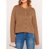 imagePRETTYGARDEN Womens Winter Cardigan Sweaters Button Down Open Front Long Sleeve Knit Cardigans Shirt Trendy OuterwearKhaki