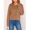 imagePRETTYGARDEN Womens Winter Cardigan Sweaters Button Down Open Front Long Sleeve Knit Cardigans Shirt Trendy OuterwearKhaki