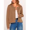 imagePRETTYGARDEN Womens Winter Cardigan Sweaters Button Down Open Front Long Sleeve Knit Cardigans Shirt Trendy OuterwearKhaki
