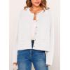 imagePRETTYGARDEN Womens Winter Cardigan Sweaters Button Down Open Front Long Sleeve Knit Cardigans Shirt Trendy OuterwearWhite