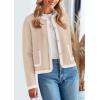 imagePRETTYGARDEN Womens Winter Trendy Button Down Open Front Cardigan Sweaters Knit Color Block Jackets Fall Fashion ClothesKhaki