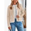 imagePRETTYGARDEN Womens Winter Trendy Button Down Open Front Cardigan Sweaters Knit Color Block Jackets Fall Fashion ClothesKhaki