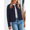 imagePRETTYGARDEN Womens Winter Trendy Button Down Open Front Cardigan Sweaters Knit Color Block Jackets Fall Fashion ClothesNavy