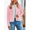 imagePRETTYGARDEN Womens Winter Trendy Button Down Open Front Cardigan Sweaters Knit Color Block Jackets Fall Fashion ClothesPink