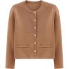 imagePRETTYGARDEN Womens Winter Cardigan Sweaters Button Down Open Front Long Sleeve Knit Cardigans Shirt Trendy OuterwearKhaki