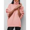 imagePRETTYGARDEN Womens Turtleneck Oversized Sweater Long Sleeve Chunky Knit Pullover Casual Winter Jumper TopsPink