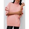 imagePRETTYGARDEN Womens Turtleneck Oversized Sweater Long Sleeve Chunky Knit Pullover Casual Winter Jumper TopsPink