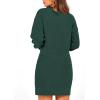 imagePRETTYGARDEN Womens Winter Long Sleeve Short Sweater Dress Chunky Ribbed Knit Tunic Pullover Oversized Fall SweatersDark Green