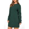 imagePRETTYGARDEN Womens Winter Long Sleeve Short Sweater Dress Chunky Ribbed Knit Tunic Pullover Oversized Fall SweatersDark Green