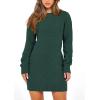 imagePRETTYGARDEN Womens Winter Long Sleeve Short Sweater Dress Chunky Ribbed Knit Tunic Pullover Oversized Fall SweatersDark Green
