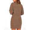 imagePRETTYGARDEN Womens Winter Long Sleeve Short Sweater Dress Chunky Ribbed Knit Tunic Pullover Oversized Fall SweatersLight Camel