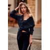 imagePRETTYGARDEN Womens 2024 Winter Jackets Lapel Coat Outerwear Casual Long Sleeve Button Down Blouse Shirts TopsNavy