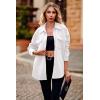 imagePRETTYGARDEN Womens 2024 Winter Jackets Lapel Coat Outerwear Casual Long Sleeve Button Down Blouse Shirts TopsWhite