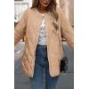 imagePRETTYGARDEN Womens Fall Clothes Trendy Casual Lightweight Jackets Oversized Winter Coat Outerwear with PocketsKhaki